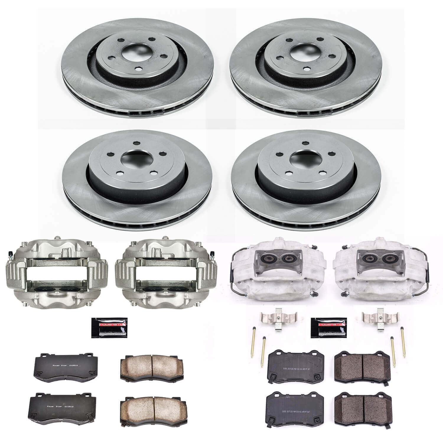 Power Stop KCOE2876 Autospecialty 1-Click OE Replacement Front And Rear Brake Kit With Calipers for 2006-2010 Jeep Grand Cherokee SRT8 product image