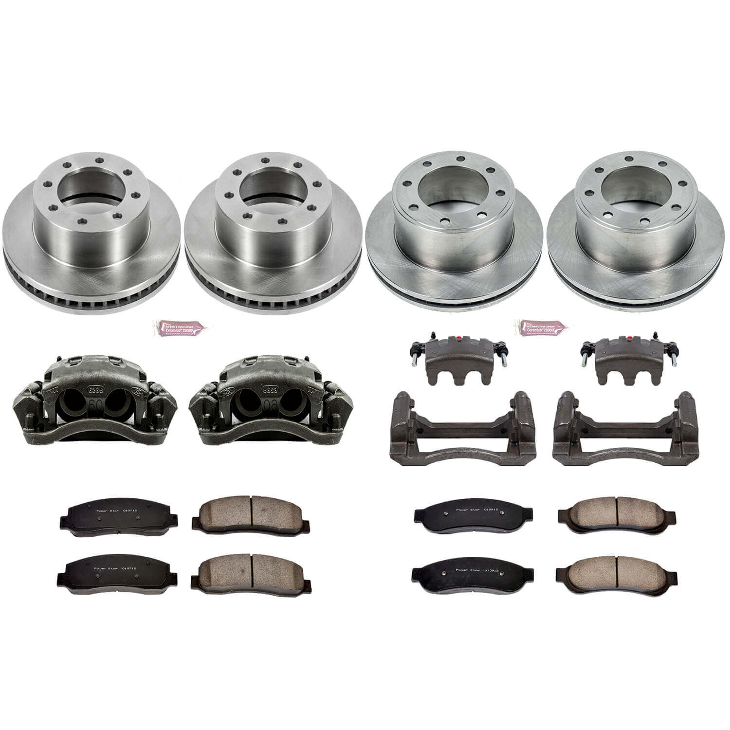 Power Stop KCOE2895 Autospecialty 1-Click Daily Driver Front And Rear Brake Kit for 2007-2008 Ford F-250 Super Duty 4 Wheel Drive product image