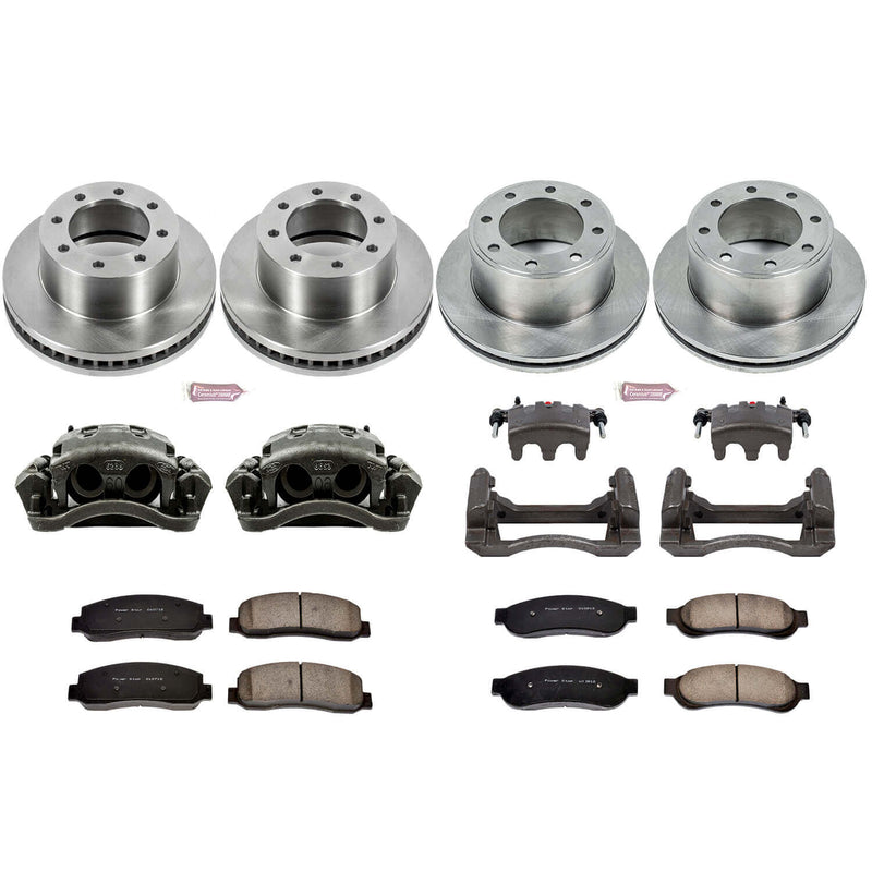 Power Stop KCOE2895 Autospecialty 1-Click Daily Driver Front And Rear Brake Kit for 2007-2008 Ford F-250 Super Duty 4 Wheel Drive product image
