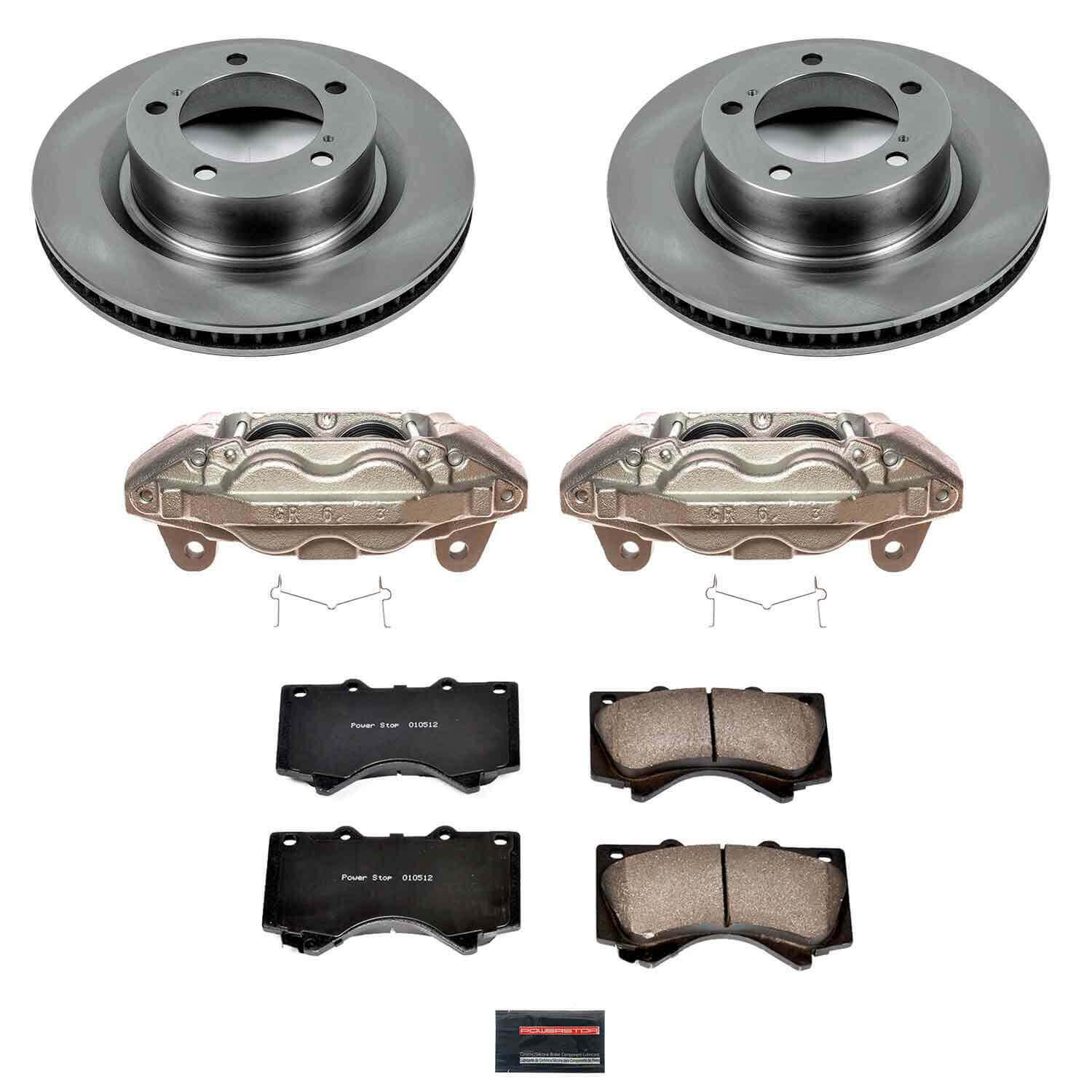 Power Stop KCOE2952B Front Autospecialty 1-Click OE Replacement Pad And Rotor Kit With Calipers for 2016-2022 Toyota Sequoia product image