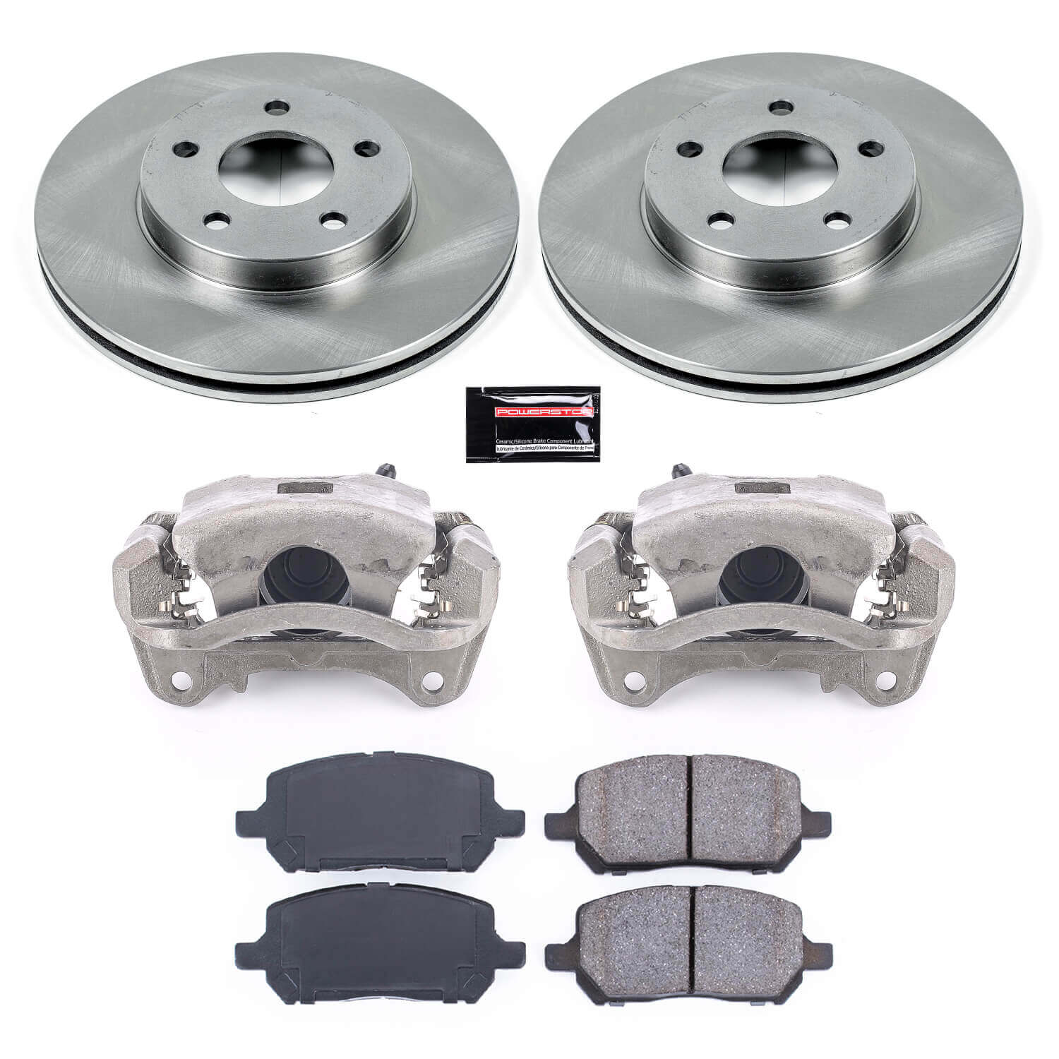 Power Stop KCOE2983A Autospecialty 1-Click OE Replacement Pad And Rotor Kit With Calipers for 2007 Chevrolet Cobalt LT, Ltz Rear Drum product image