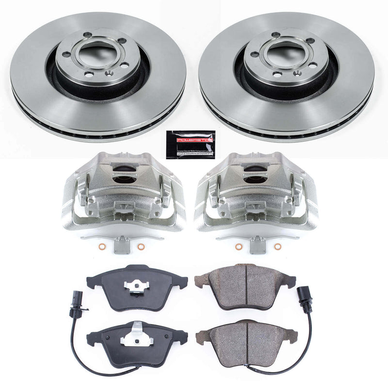 Power Stop KCOE2993 Autospecialty 1-Click OE Replacement Pad And Rotor Kit With Calipers for 2006-2011 Audi A6 product image