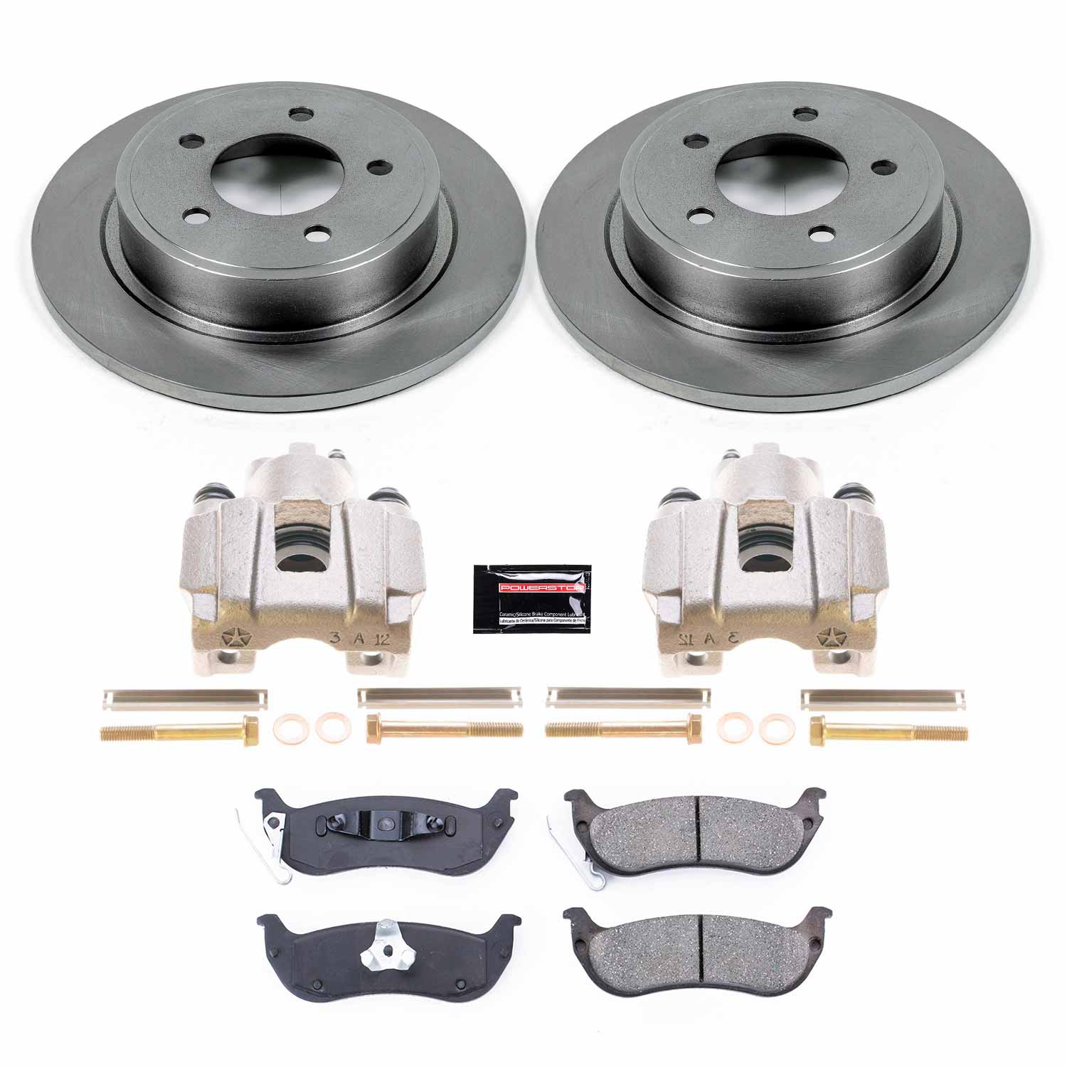 Power Stop KCOE3020 Rear Autospecialty 1-Click OE Replacement Pad And Rotor Kit With Calipers for 2004-2008 Chrysler Pacifica product image