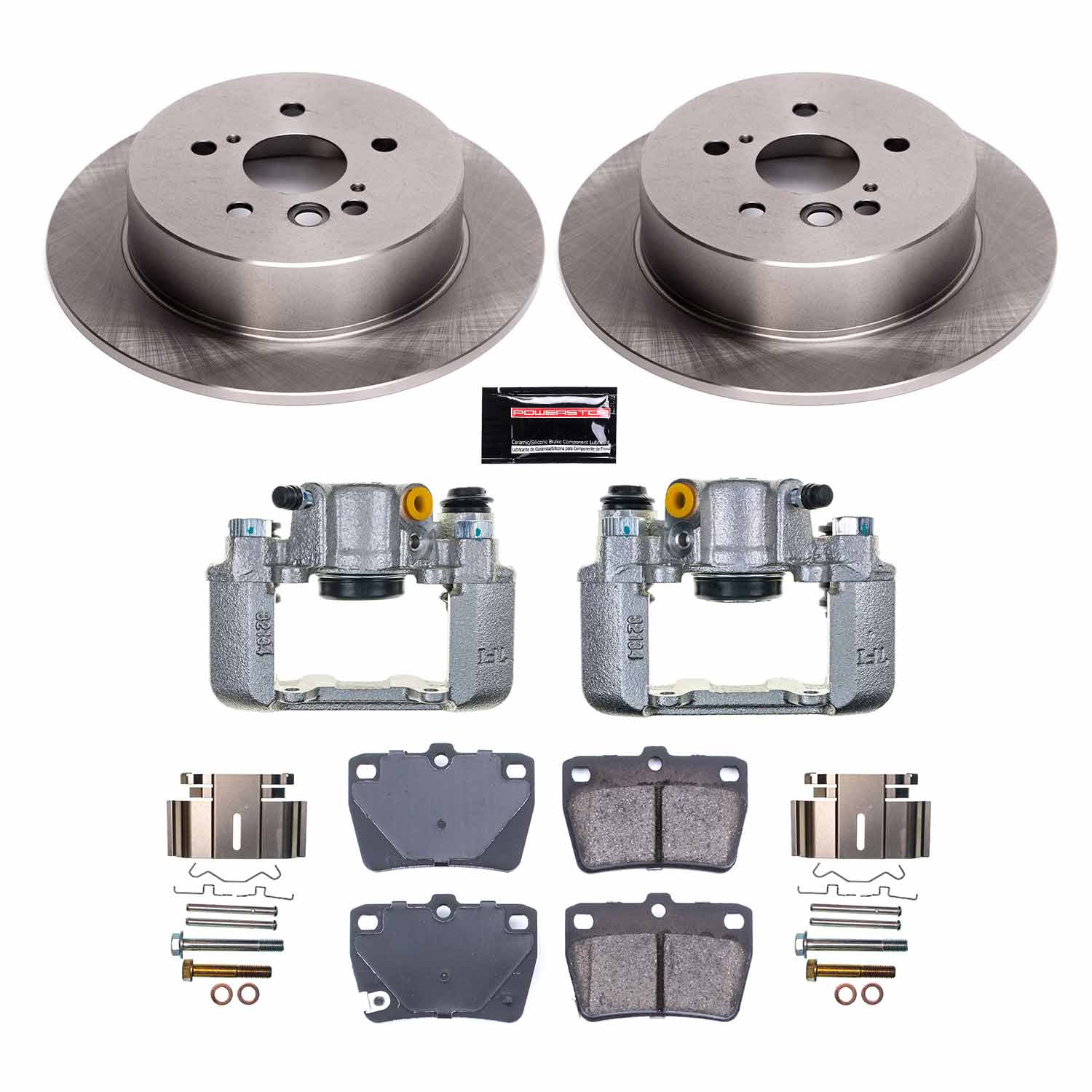 Power Stop KCOE3028 Rear Autospecialty 1-Click OE Replacement Pad And Rotor Kit With Calipers for 2004-2005 Toyota RAV4 Rear Disc product image