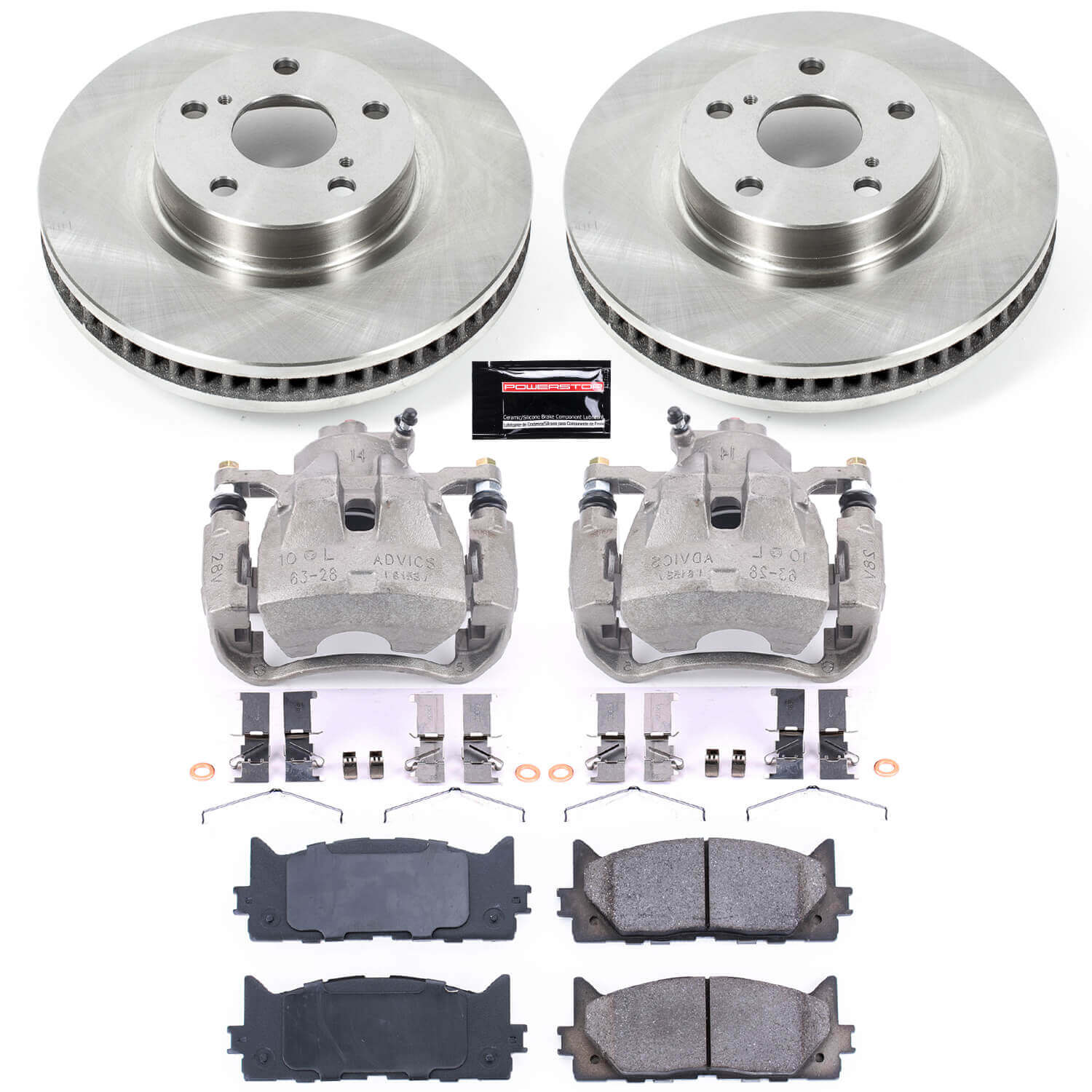 Power Stop KCOE3053 Autospecialty 1-Click OE Replacement Front Brake Kit With Calipers for 2013-2018 Lexus ES300H product image