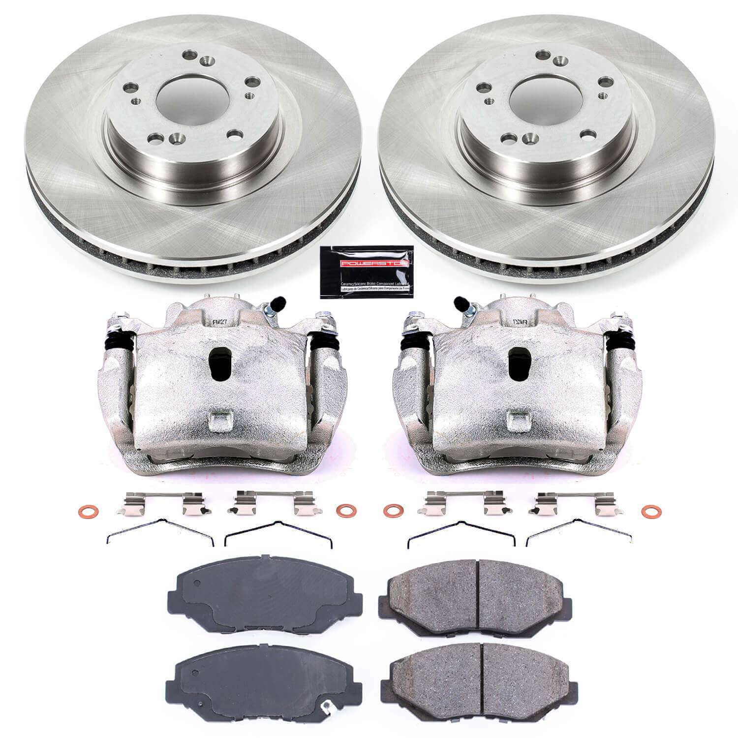 Power Stop KCOE3055 Autospecialty 1-Click OE Replacement Front Brake Kit With Calipers for 2013-2015 Acura ILX product image