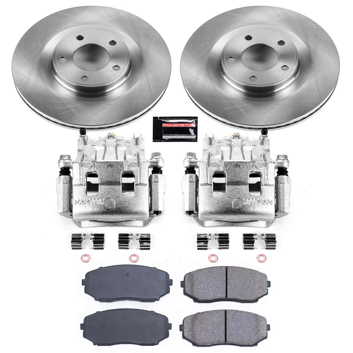 Power Stop KCOE3057 Autospecialty 1-Click OE Replacement Front Brake Kit With Calipers for 2007-2014 Ford Edge product image