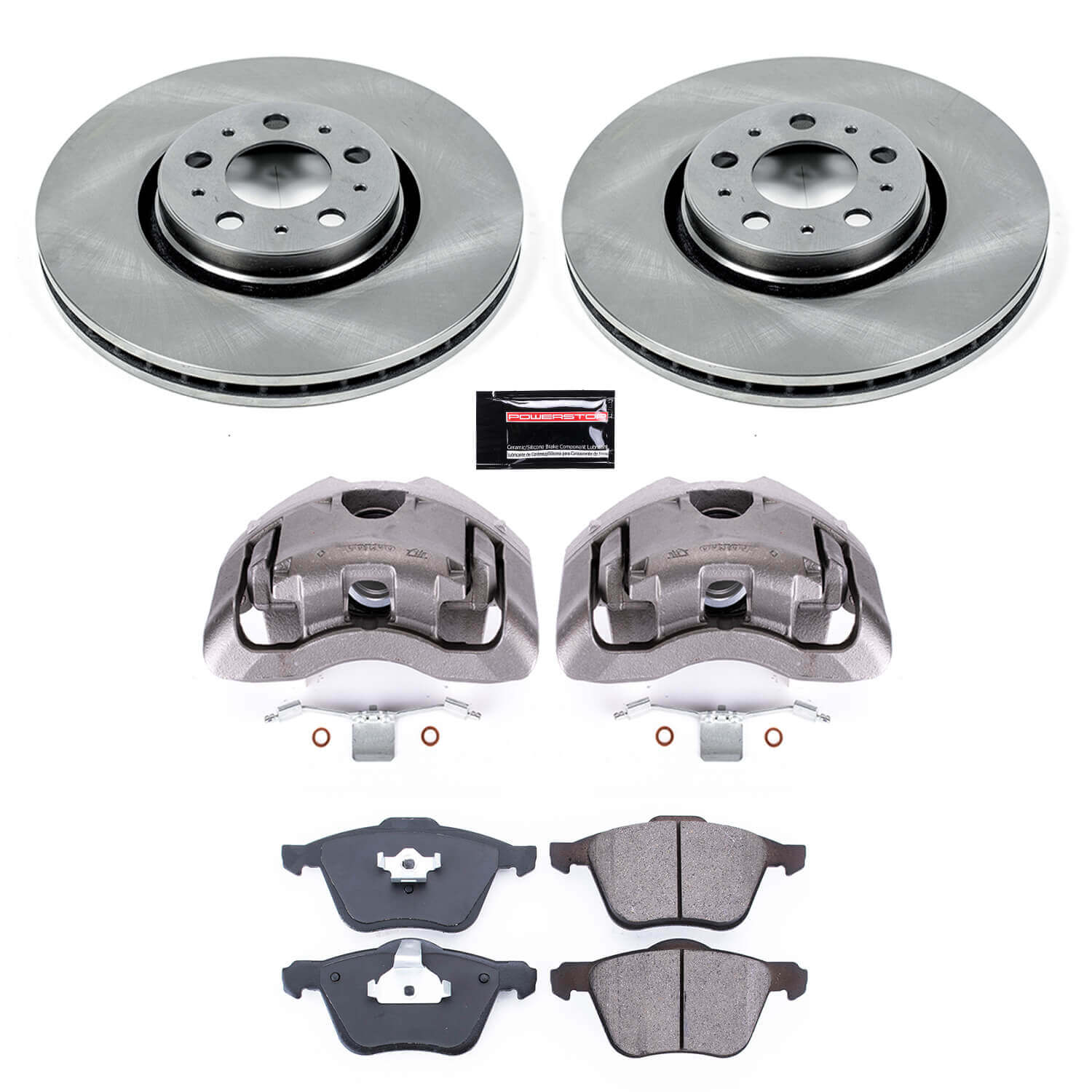Power Stop KCOE3063 Autospecialty 1-Click OE Replacement Pad And Rotor Kit With Calipers for 2003-2014 Volvo XC90 product image