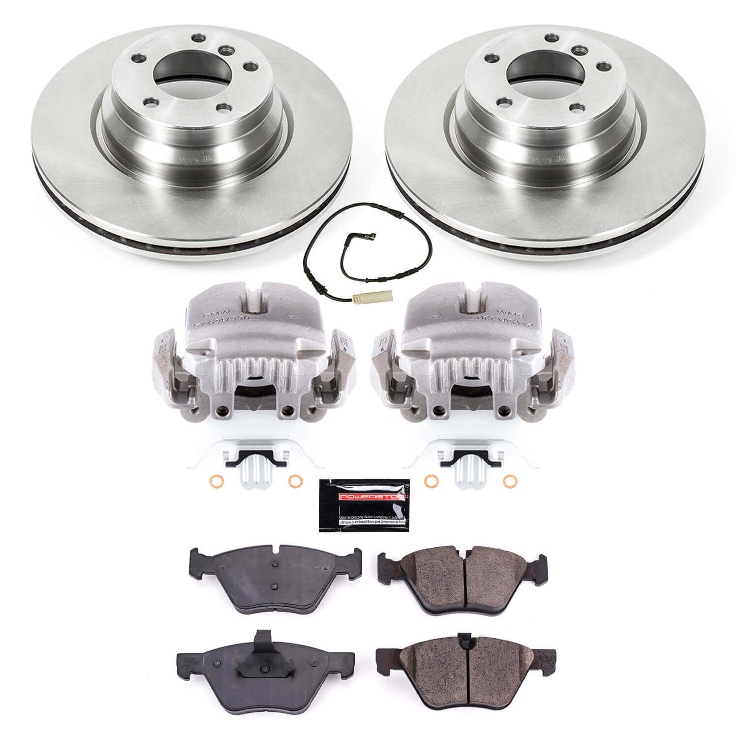 Power Stop KCOE3077 Autospecialty 1-Click OE Replacement Pad And Rotor Kit With Calipers for 2006 BMW 330I product image