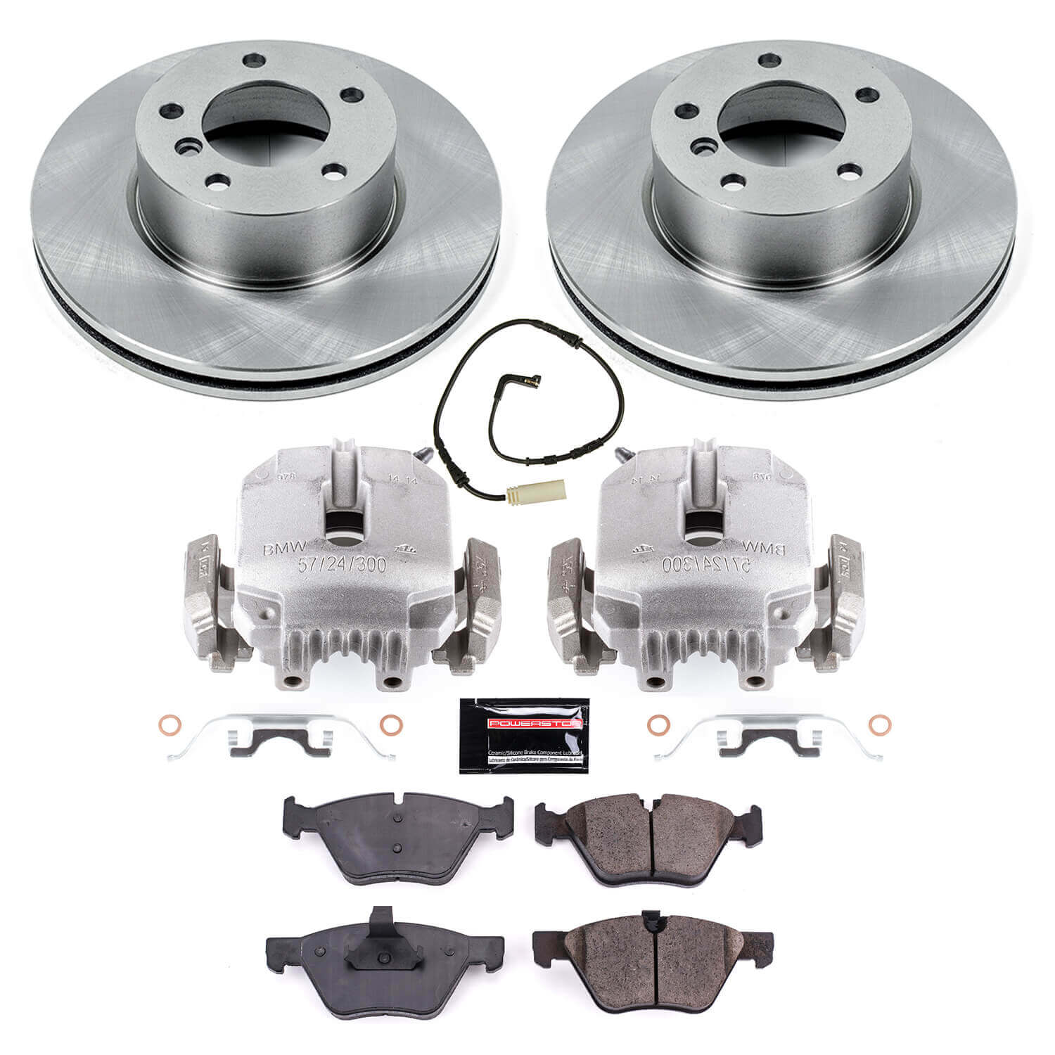 Power Stop KCOE3087 Autospecialty 1-Click OE Replacement Pad And Rotor Kit With Calipers for 2006 BMW 325I product image