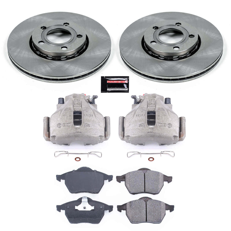 Power Stop KCOE3103 Autospecialty 1-Click OE Replacement Front Brake Kit With Calipers for 1996-1998 Audi A4 product image