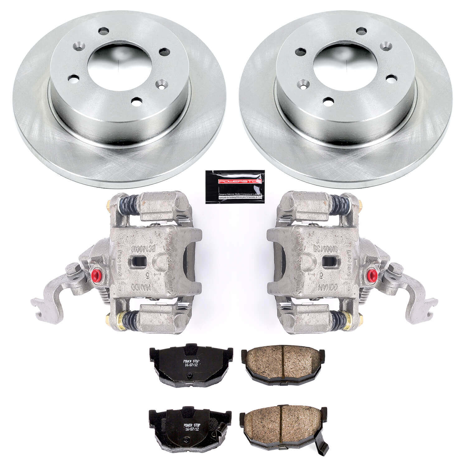Power Stop KCOE3106B Autospecialty 1-Click OE Replacement Pad And Rotor Kit With Calipers for 1997-2000 Hyundai Elantra Rear Disc product image