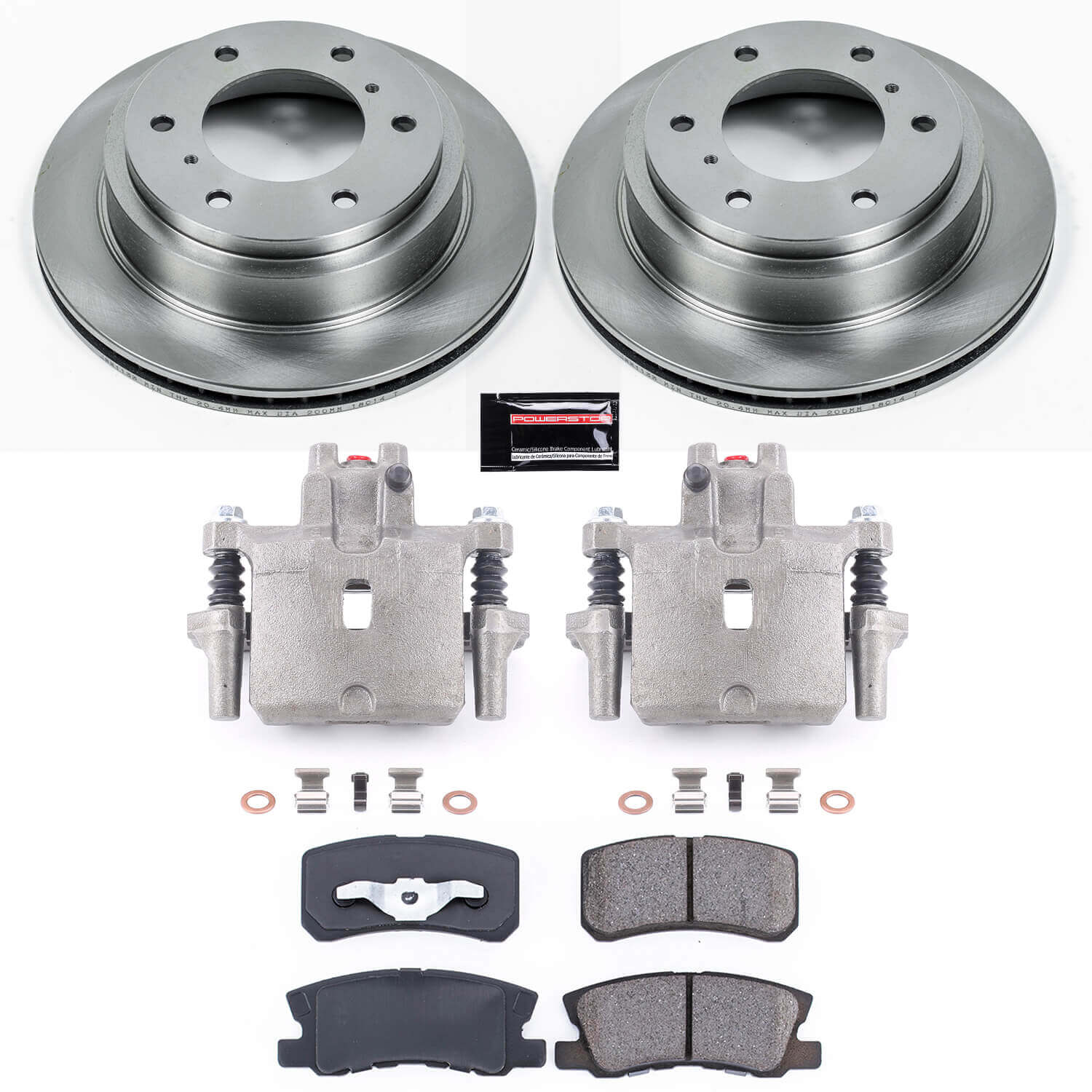 Power Stop KCOE3119 Autospecialty 1-Click OE Replacement Rear Brake Kit With Calipers for 2001-2006 Mitsubishi Montero product image