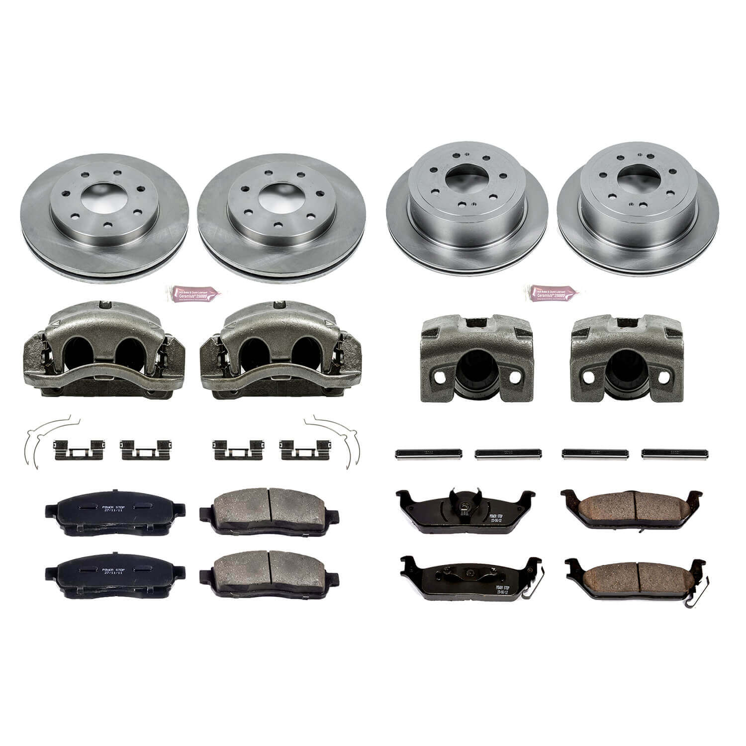 Power Stop KCOE4006A Autospecialty 1-Click Daily Driver Front And Rear Brake Kit for 2005-2007 Ford F-150 4 Wheel Drive product image