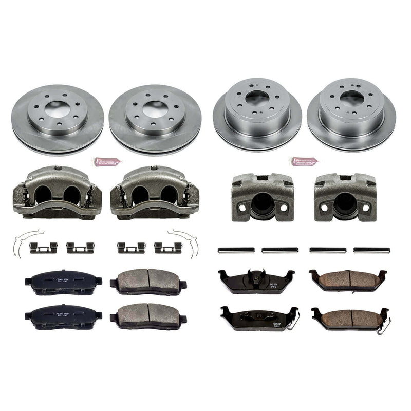 Power Stop KCOE4006A Autospecialty 1-Click Daily Driver Front And Rear Brake Kit for 2005-2007 Ford F-150 4 Wheel Drive product image