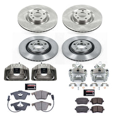 Power Stop KCOE4010 Autospecialty 1-Click OE Replacement Pad And Rotor Kit With Calipers for 2004-2009 Audi S4 product image