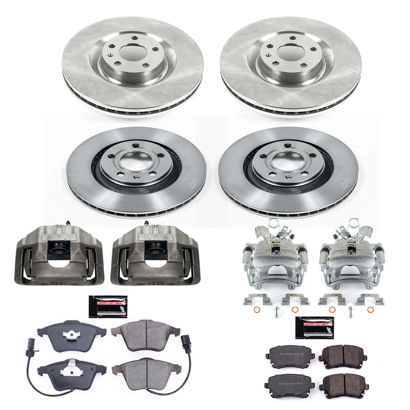 Power Stop KCOE4010 Autospecialty 1-Click OE Replacement Pad And Rotor Kit With Calipers for 2004-2009 Audi S4 product image