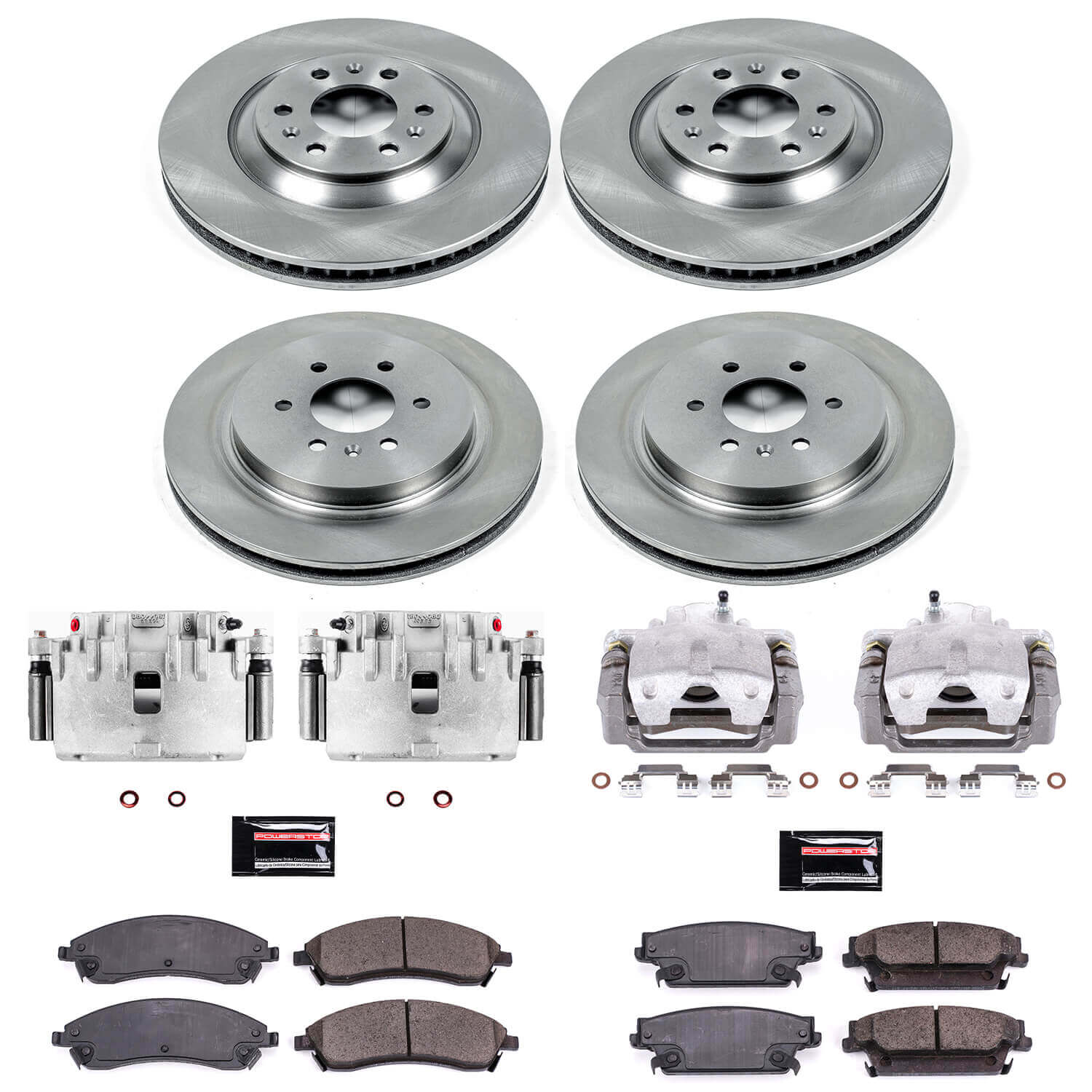 Power Stop KCOE4014 Autospecialty 1-Click OE Replacement Pad And Rotor Kit With Calipers for 2004-2009 Cadillac Srx product image