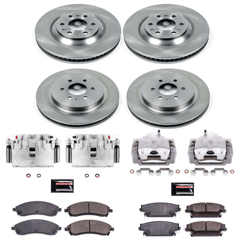 Power Stop KCOE4014 Autospecialty 1-Click OE Replacement Pad And Rotor Kit With Calipers for 2004-2009 Cadillac Srx product image