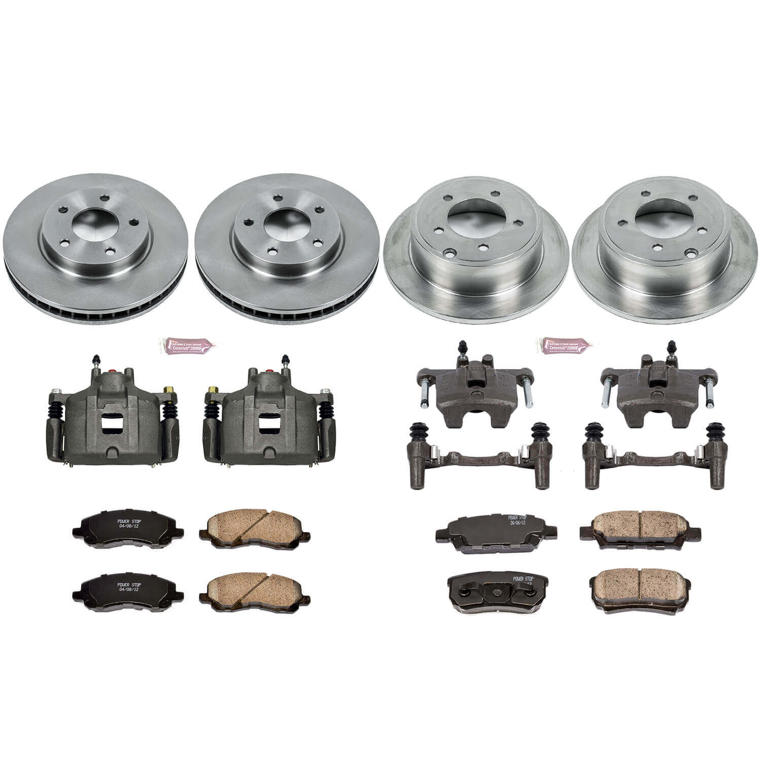 Power Stop KCOE4017A Autospecialty 1-Click Daily Driver Front And Rear Brake Kit for 2008 Mitsubishi Lancer ES product image