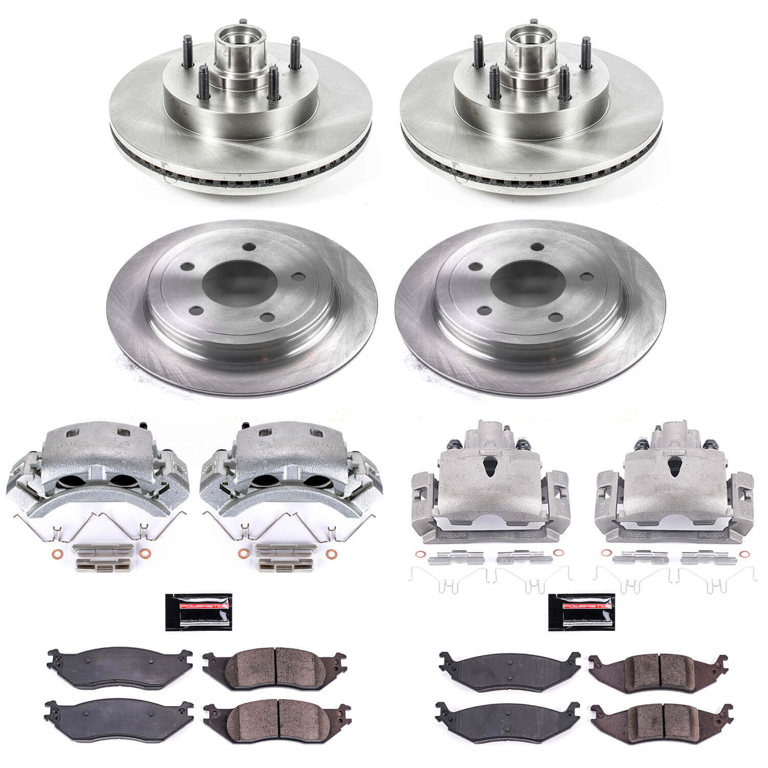 Power Stop KCOE4021 Autospecialty 1-Click OE Replacement Pad And Rotor Kit With Calipers for 2004-2006 Ford E-150 product image