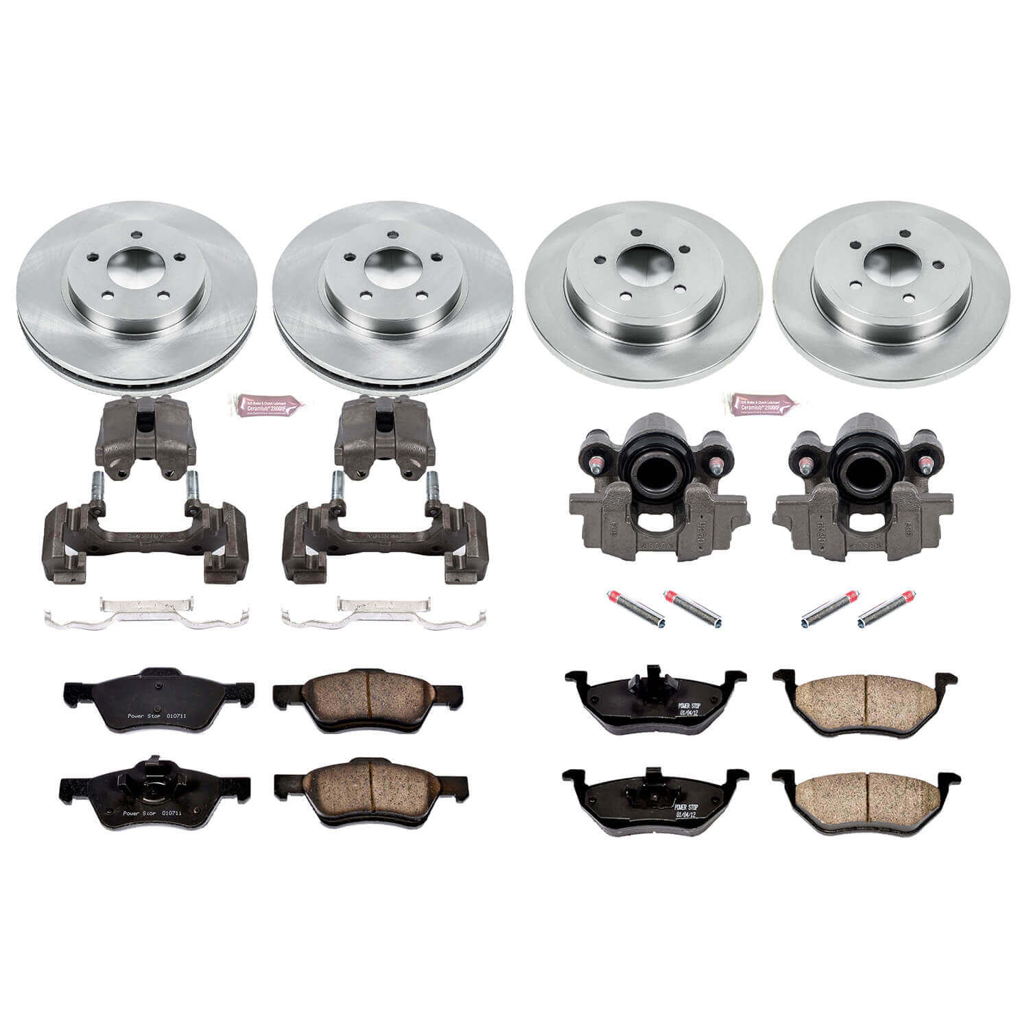 Power Stop KCOE4024A Autospecialty 1-Click Daily Driver Front And Rear Brake Kit for 2007 Ford Escape Rear Disc product image