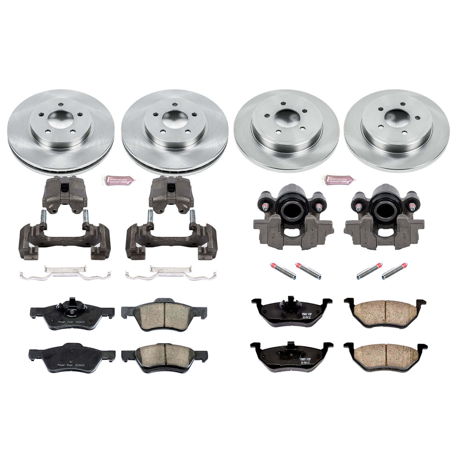 Power Stop KCOE4025 Autospecialty 1-Click Daily Driver Front And Rear Brake Kit for 2008 Ford Escape Rear Disc product image