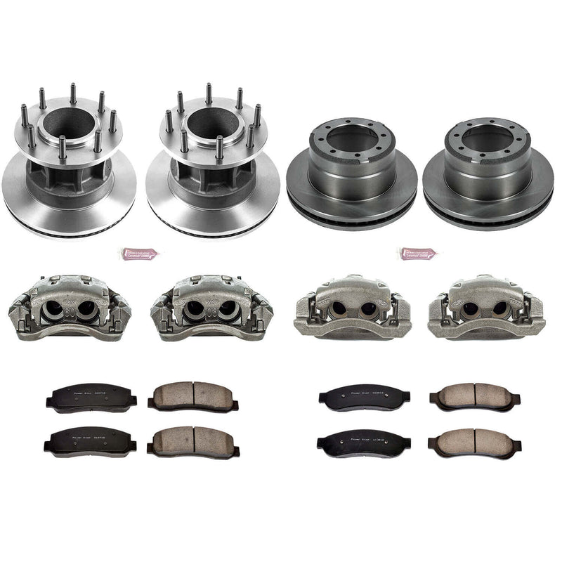 Power Stop KCOE4032 Autospecialty 1-Click Daily Driver Front And Rear Brake Kit for 2007-2009 Ford F-350 Super Duty Rear Wheel Drive product image
