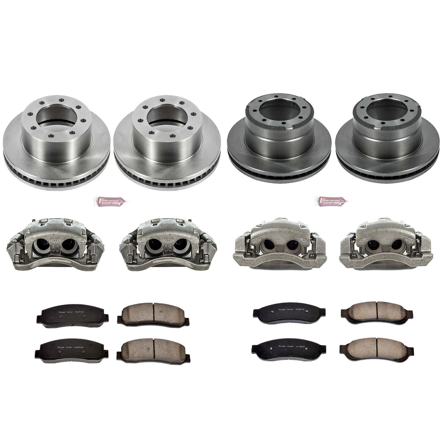 Power Stop KCOE4033 Autospecialty 1-Click Daily Driver Front And Rear Brake Kit for 2005-2009 Ford F-350 Super Duty 4 Wheel Drive product image