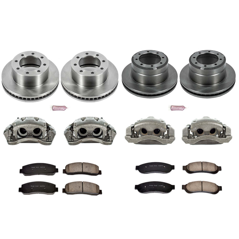 Power Stop KCOE4033 Autospecialty 1-Click Daily Driver Front And Rear Brake Kit for 2005-2009 Ford F-350 Super Duty 4 Wheel Drive product image