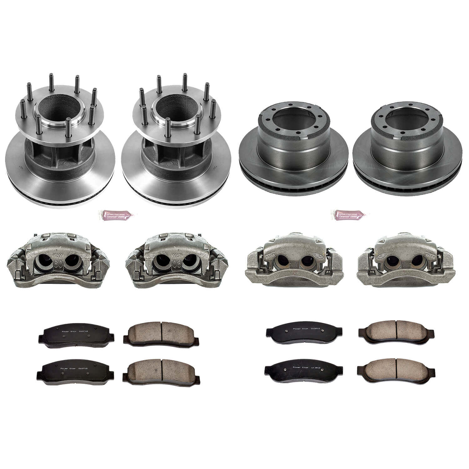 Power Stop KCOE4034 Autospecialty 1-Click Daily Driver Front And Rear Brake Kit for 2005-2007 Ford F-350 Super Duty Rear Wheel Drive product image