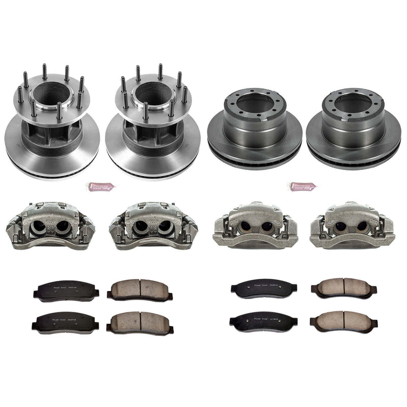 Power Stop KCOE4034 Autospecialty 1-Click Daily Driver Front And Rear Brake Kit for 2005-2007 Ford F-350 Super Duty Rear Wheel Drive product image