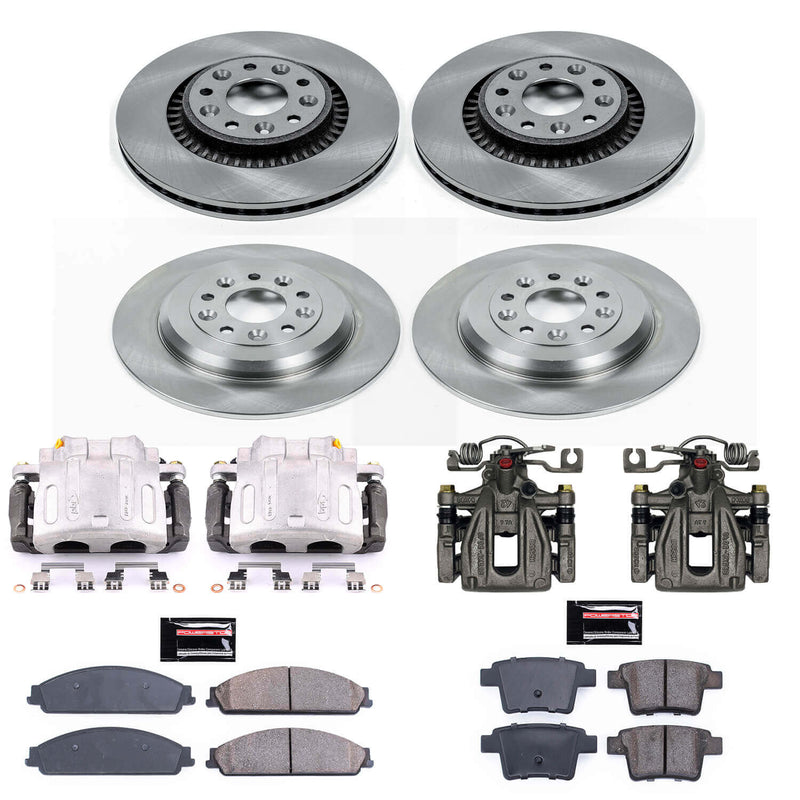 Power Stop KCOE4039A Autospecialty 1-Click OE Replacement Front And Rear Brake Kit With Calipers for 2008-2009 Ford Taurus X product image