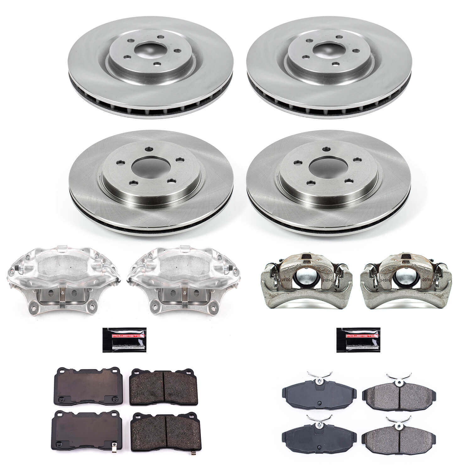 Power Stop KCOE4042 Autospecialty 1-Click OE Replacement Front And Rear Brake Kit With Calipers for 2007 Ford Mustang Shelby GT500 product image