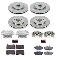 Power Stop KCOE4042 Autospecialty 1-Click OE Replacement Front And Rear Brake Kit With Calipers for 2007 Ford Mustang Shelby GT500 product image