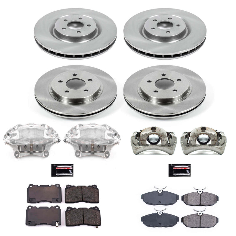 Power Stop KCOE4042 Autospecialty 1-Click OE Replacement Front And Rear Brake Kit With Calipers for 2007 Ford Mustang Shelby GT500 product image