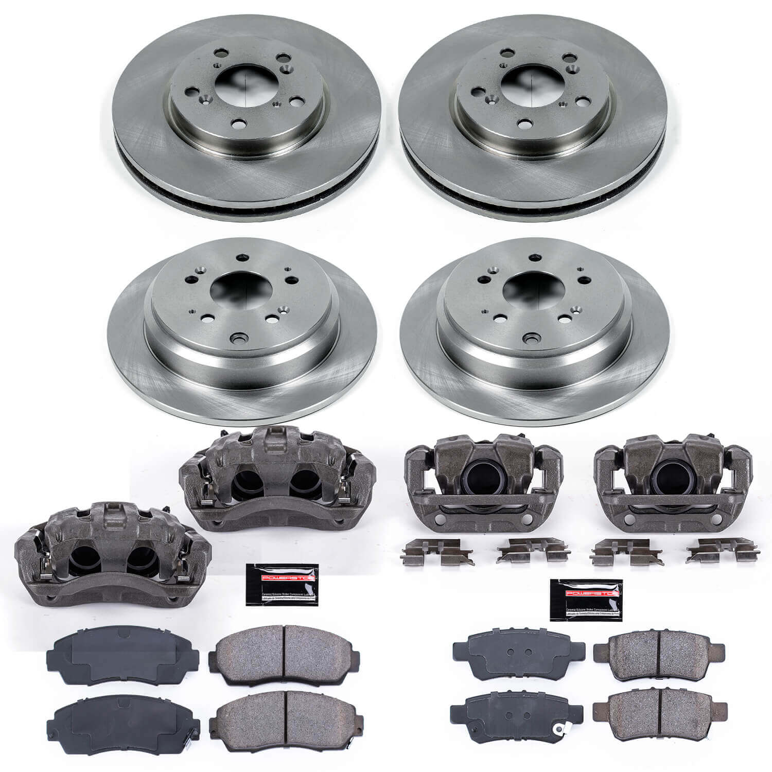 Power Stop KCOE4044 Autospecialty 1-Click Daily Driver Front And Rear Brake Kit for 2005-2010 Honda Odyssey product image