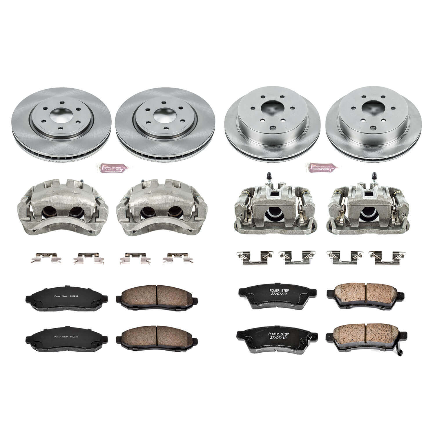 Power Stop KCOE4062 Autospecialty 1-Click Daily Driver Front And Rear Brake Kit for 2005-2010 Nissan Frontier 4 Wheel Drive, Rear Wheel Drive product image