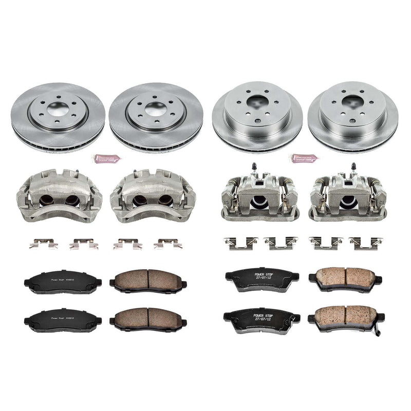 Power Stop KCOE4062 Autospecialty 1-Click Daily Driver Front And Rear Brake Kit for 2005-2010 Nissan Frontier 4 Wheel Drive, Rear Wheel Drive product image