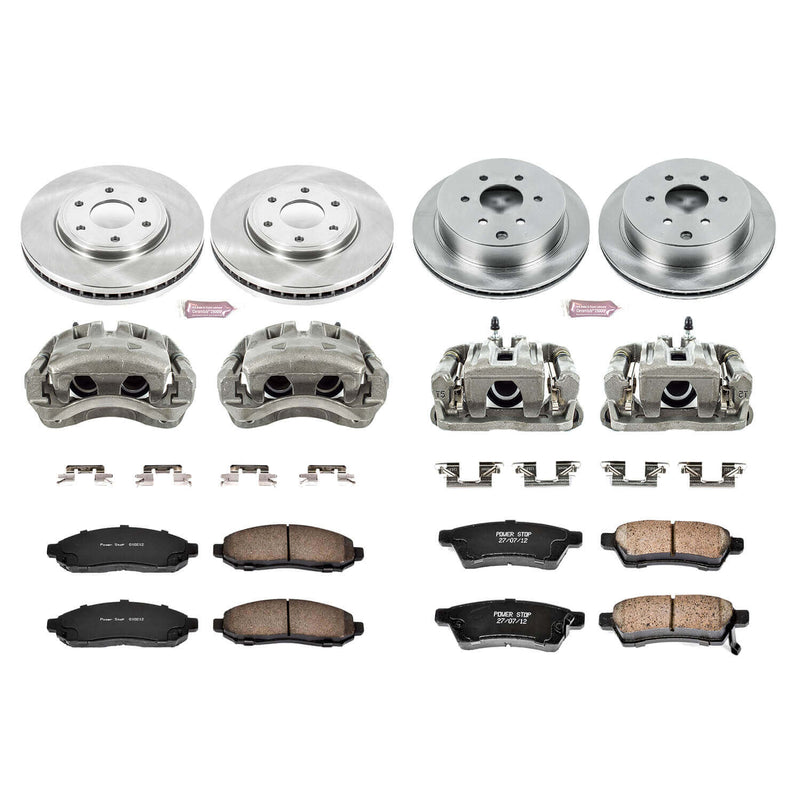 Power Stop KCOE4063 Autospecialty 1-Click Daily Driver Front And Rear Brake Kit for 2005-2010 Nissan Frontier Rear Wheel Drive product image