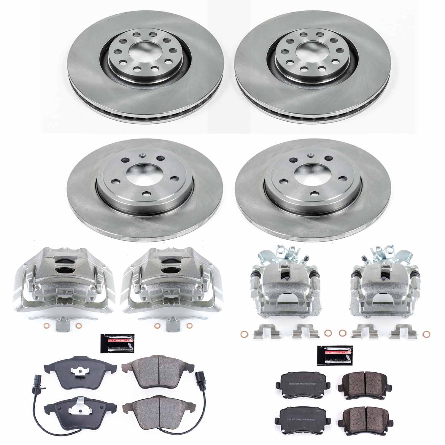 Power Stop KCOE4065 Autospecialty 1-Click OE Replacement Pad And Rotor Kit With Calipers for 2005-2006 Audi A4 Base product image