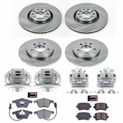 Power Stop KCOE4065 Autospecialty 1-Click OE Replacement Pad And Rotor Kit With Calipers for 2005-2006 Audi A4 Base product image