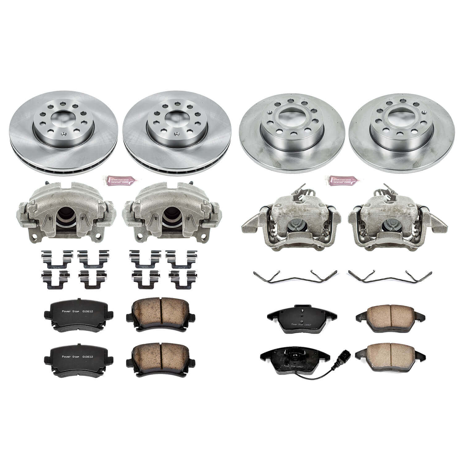 Power Stop KCOE4068A Autospecialty 1-Click Daily Driver Front And Rear Brake Kit for 2005 Volkswagen Jetta 2.5, TDI product image