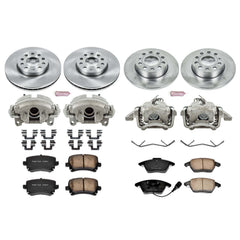 Power Stop KCOE4068A Autospecialty 1-Click Daily Driver Front And Rear Brake Kit for 2005 Volkswagen Jetta 2.5, TDI product image