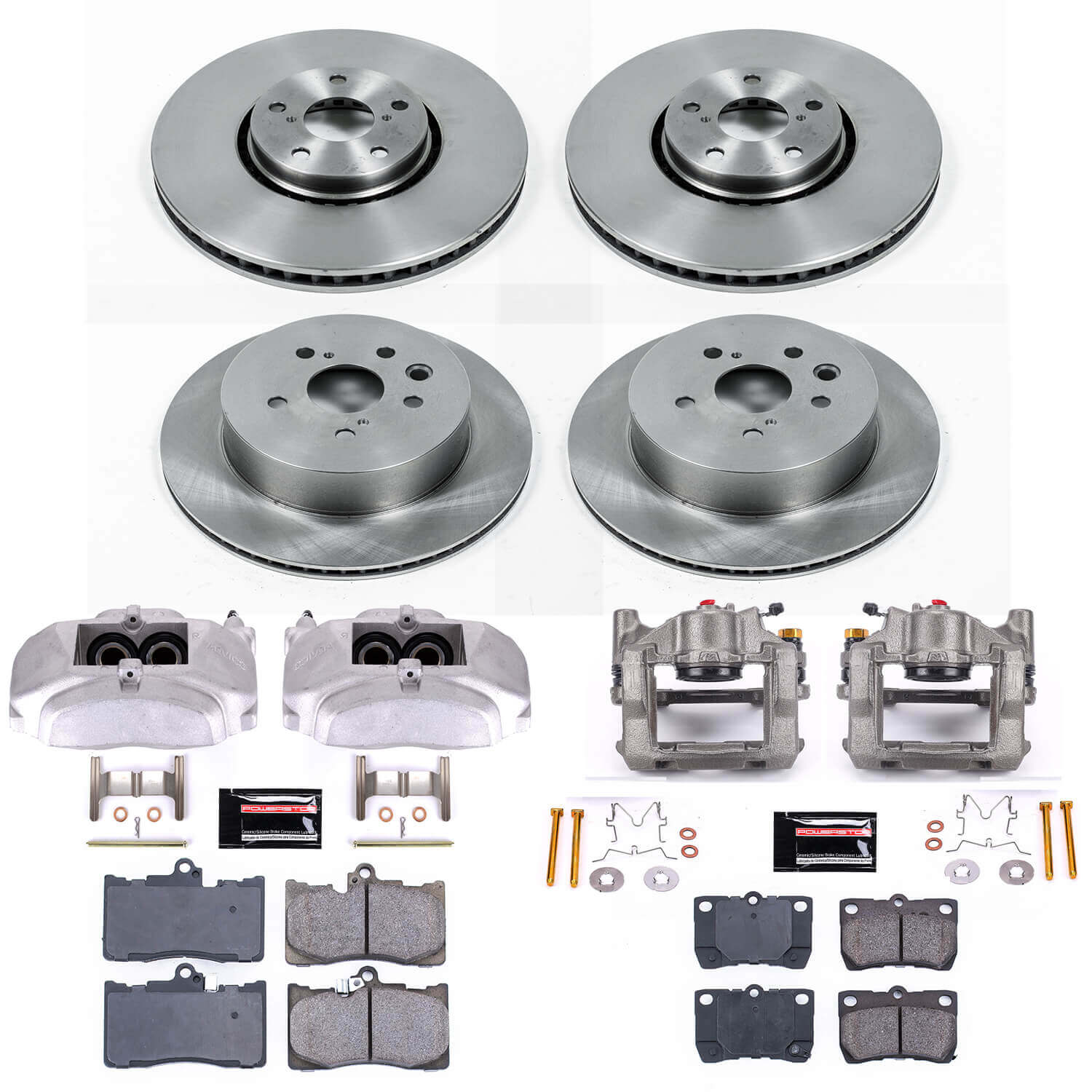Power Stop KCOE4070 Autospecialty 1-Click OE Replacement Pad And Rotor Kit With Calipers for 2007-2011 Lexus GS350 Rear Wheel Drive product image