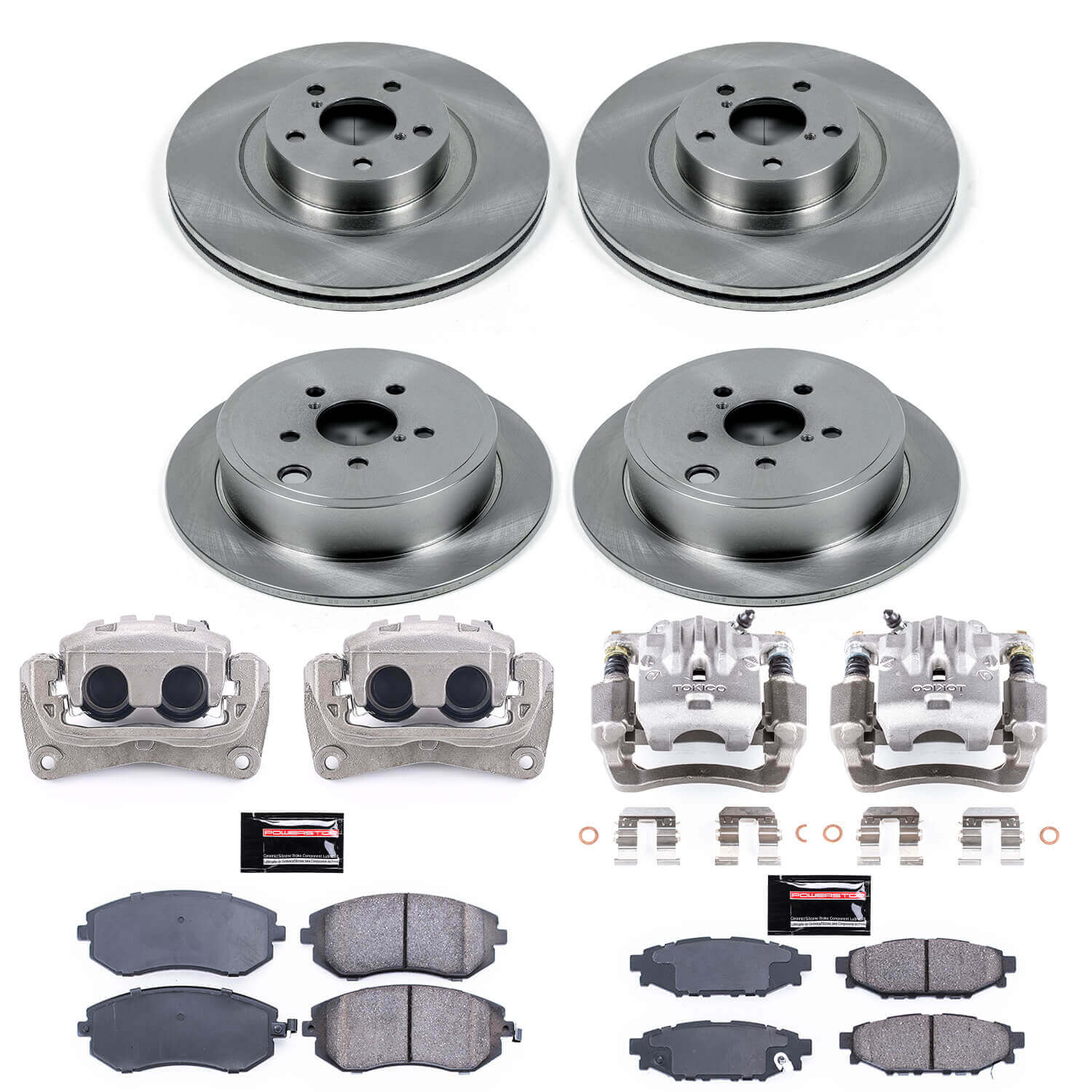 Power Stop KCOE4077A Autospecialty 1-Click OE Replacement Pad And Rotor Kit With Calipers for 2010-2012 Subaru Legacy 2.5I, 2.5I Limited, 2.5I Premium product image