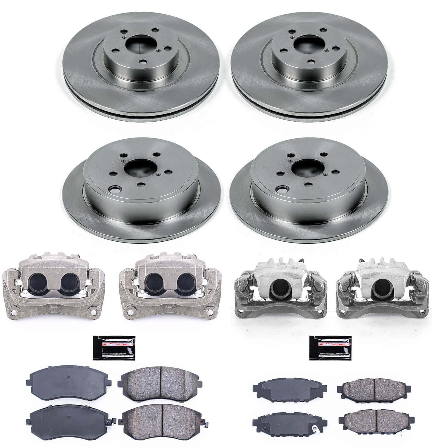 Power Stop KCOE4079 Autospecialty 1-Click OE Replacement Pad And Rotor Kit With Calipers for 2006 Subaru Legacy 2.5I product image