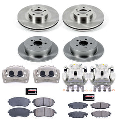 Power Stop KCOE4081 Autospecialty 1-Click OE Replacement Front And Rear Brake Kit With Calipers for 2005 Subaru Legacy I, Limited product image