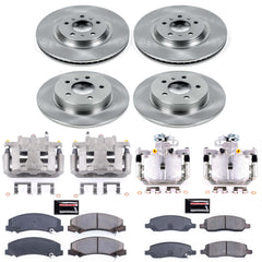 Power Stop KCOE4097 Autospecialty 1-Click OE Replacement Front And Rear Brake Kit With Calipers for 2006-2011 Buick Lucerne product image