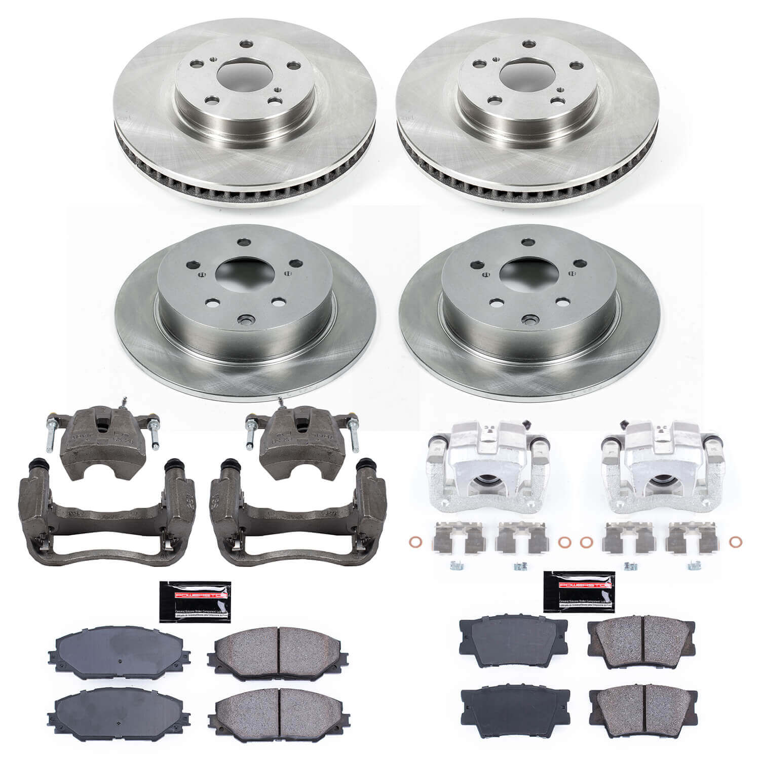 Power Stop KCOE4099 Autospecialty 1-Click OE Replacement Pad And Rotor Kit With Calipers for 2009-2010 Pontiac Vibe AWD, GT product image